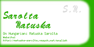 sarolta matuska business card